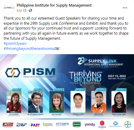 PISM 29th Supply Link International Conference and Exhibit